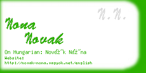 nona novak business card